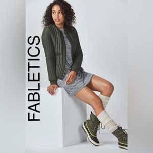 Fabletics Green Puffer Jacket Size Medium